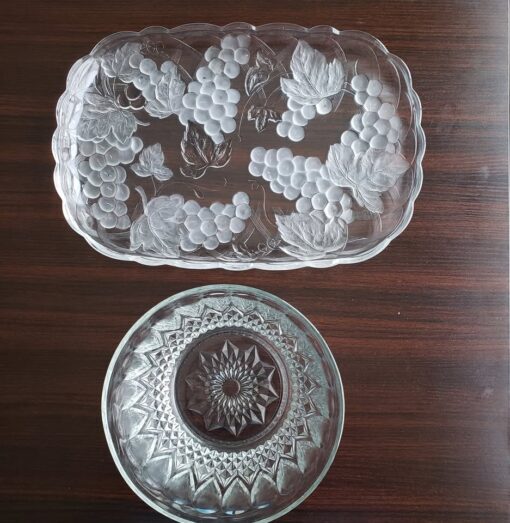 Glass Tray & Bowl Set