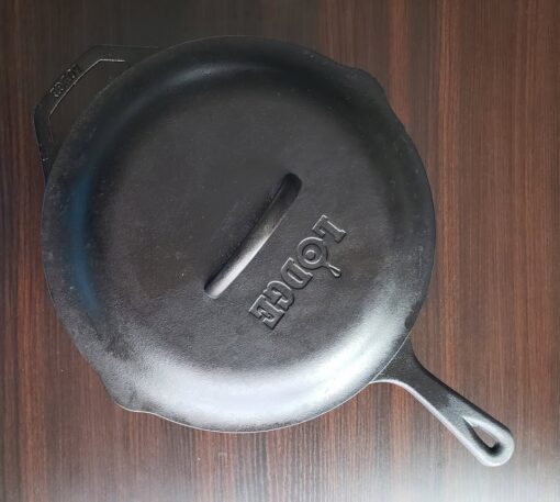 Lodge Deep Cast Iron Skillet 12" and Logic Iron Cover 12 - Image 7