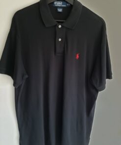 Polo Ralph Lauren Men’s Classic Fit Shirt (Medium, black)