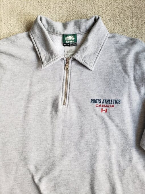 Roots Athletics Canada pullover/sweatshirt (Large, light grey) - Image 4