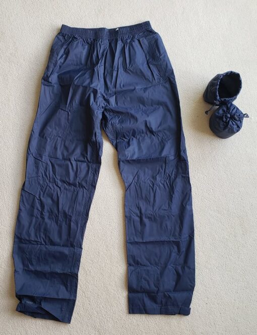 Mountain Warehouse Pakka Men's Waterproof Rain Overtrousers(Breathable)+ Packaway Bag(Navy, S & XS) - Image 6