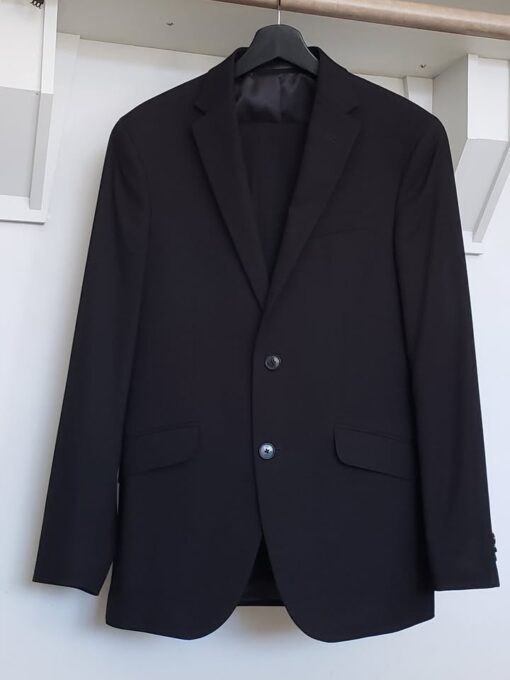 Unlisted by Kenneth Cole Men's 2-Button Slim Fit Suit – Black Solid, 36 Regular - Image 10