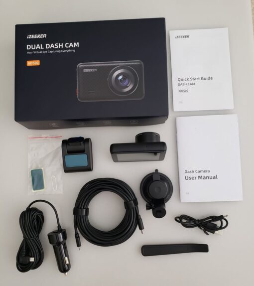 iZEEKER Dual Dash Cam Front and Rear (Model GD500) Brand New - Image 8