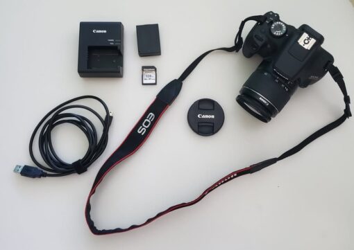 Canon EOS Rebel T7, DSLR Camera, Lights, Bag & Green Screen - Image 9
