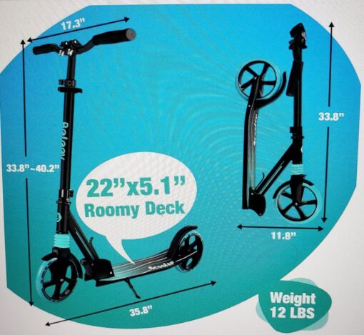 BELEEV Foldable Scooters with 4 Adjustable Height for Adults and Teens - Image 6