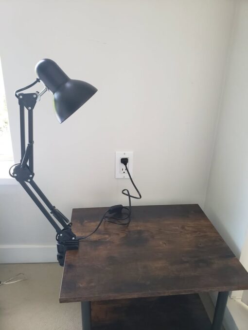 Desk lamp with adjustable arm and clamp - Image 2